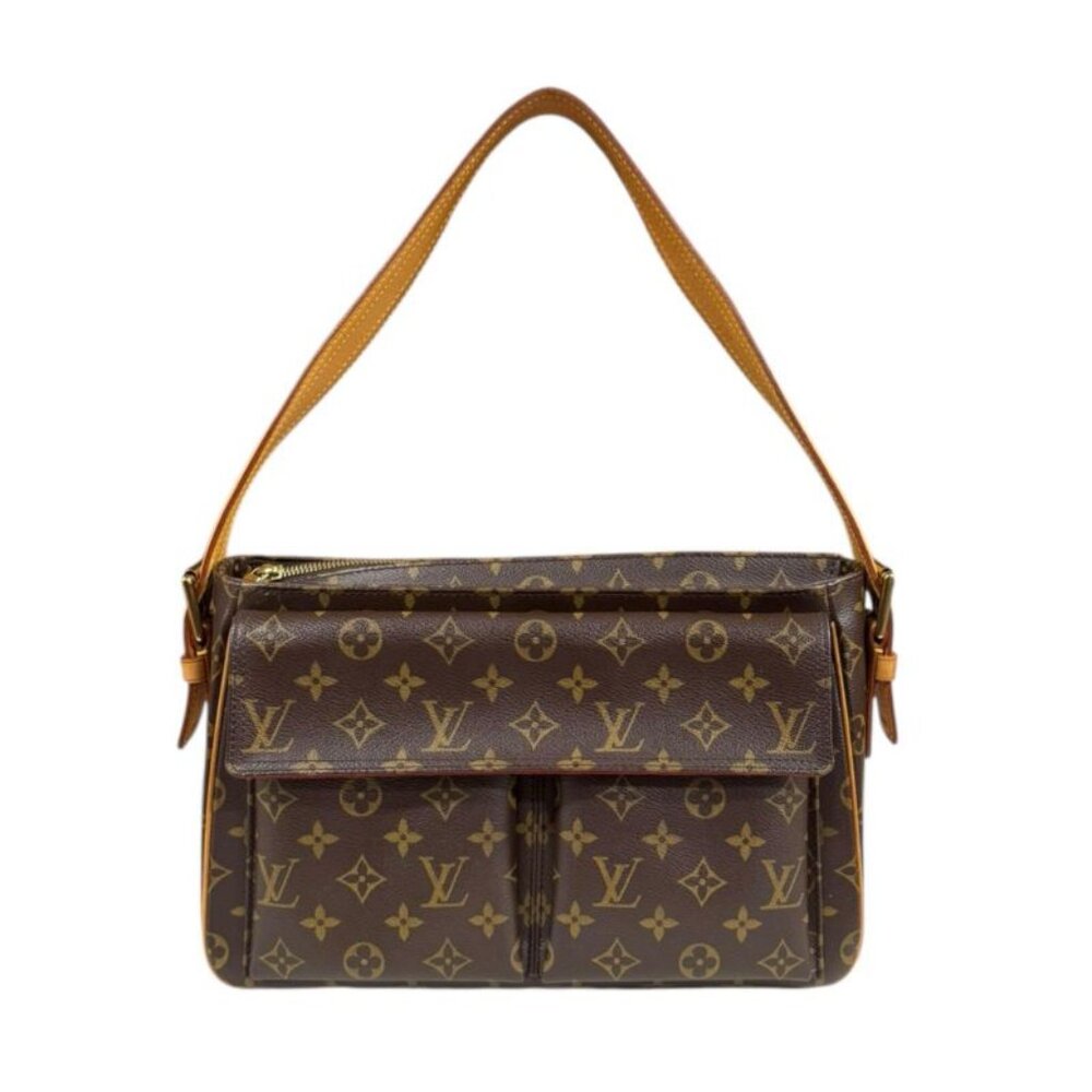 Louis Vuitton Viva-Cite Gm Monogram Shoulder Bag Canvas Brown Viva Cite